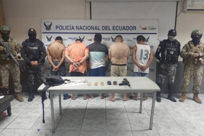 Los detenidos en el sur de Guayaquil.