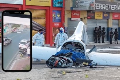El video muestra el momento exacto de la caída de la avioneta.