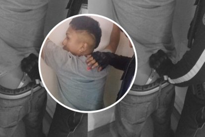 El sujeto tenía el cuchillo el parte trasera de su pantalón