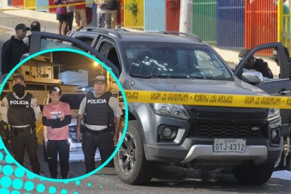 La policía le brindó acompañamiento al afectado tras su aparición.