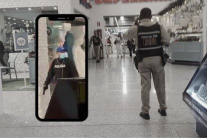 El negocio está en la planta baja del centro comercial.