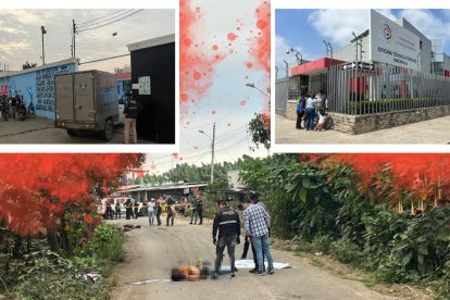 Algunas de las victimas de El Guabo intentaron huir, pero fueron alcanzados y acribillados en plena vía.