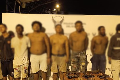 Los capturados en Esmeraldas.