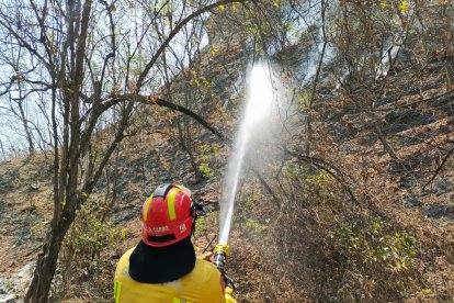 Bomberos llevan cerca de 24 horas tratando de apagar el fuego completamente.