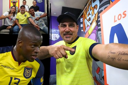 Theo muestra el tatuaje en honor a Enner, producto de una apuesta cuando estaba cabreado.