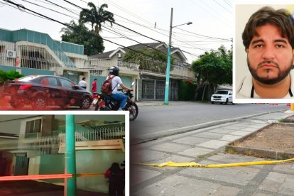 El asesinato de Braulio Bailón Obando y otras dos personas ocurrió en este inmueble ubicado en el norte de Guayaquil. La escena del crimen fue acordonada con cinta amarilla.