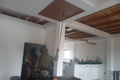 Una finca de un familiar de alias Gerald fue allanada en Manabí.