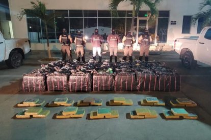 La droga estaba en una finca ubicada en la zona rural de Manta, provincia de Manabí.