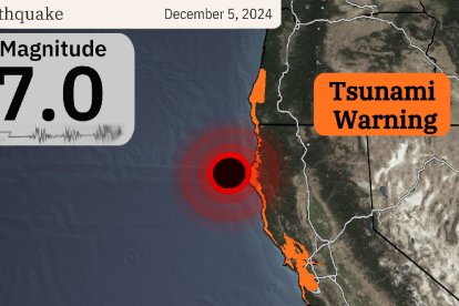 Alerta de tsunami en Estados Unidos tras terremoto de 7 grados.