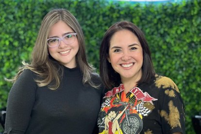 La actriz junto a su hija mayor, Nathalie, de 21 años.