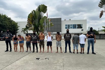 Los detenidos en Portoviejo.