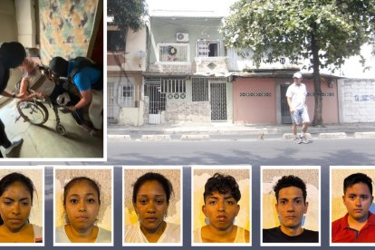 La víctima residía en esta vivienda, ubicada en el sur de Guayaquil. Los implicados en el hecho.