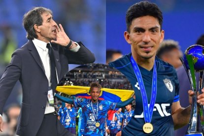 Guillermo Almada, Andrés Micolta y Ángel Mena del Pachuca.