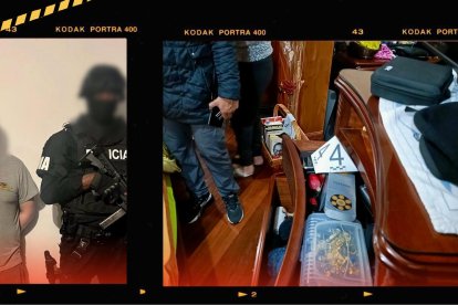 La Policía reveló imágenes de lo encontrado en las viviendas allanadas.