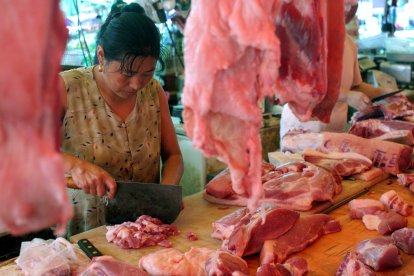 La carne de cerdo es uno de los productos más buscados durante las fiestas de diciembre.