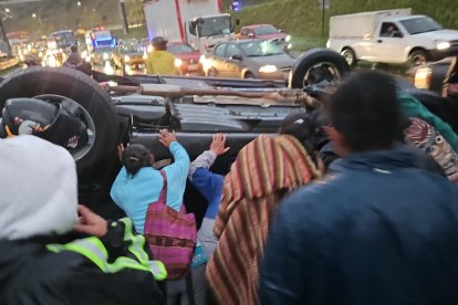 En trágico accidente, en Tambillo, murieron varias personas, entre estas Raúl Ilaquiche.