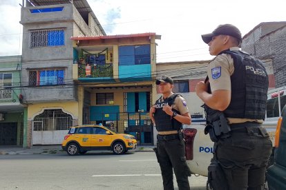 Policías realizaron patrullaje y resguardo en el sector este martes.