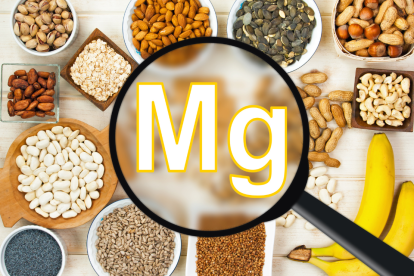 El magnesio lo encuentras en alimentos y suplementos.