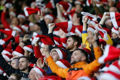 La fiesta de Navidad en los estadio de Inglaterra.