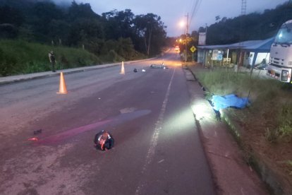 Fatal accidente de moto en Yantzaza.