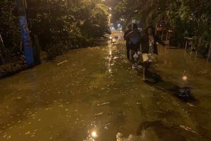 Zonas anegadas en Esmeraldas por la actividad del mar.