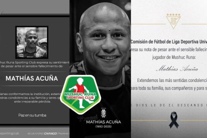 Mathías Acuña era jugador de Mushuc Runa.