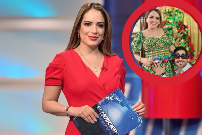 La presentadora de El noticiero, Saskia Bermeo, se convertirá en mamá.