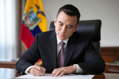 Daniel Noboa es candidato para reelegirse como Presidente de Ecuador.