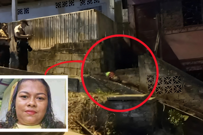 En un pozo, cerca de una escalinata del barrio, encontraron a la señora.