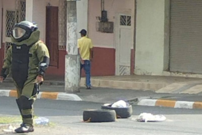 La Policía realizó la detonación controlada de los artefactos.