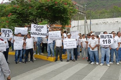 El plantón se desarrolló cerca de las 10:00 de este 9 de enero.