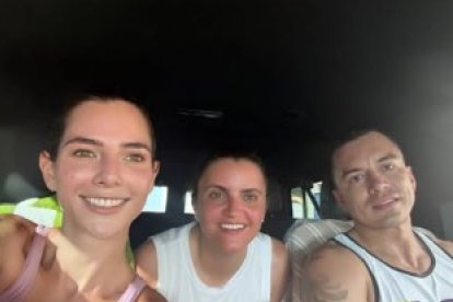 Lavinia Valbonesi, María José Pinto y el Presidente Daniel Noboa.