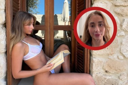 Con el rostro cubierto de fluido íntimo.