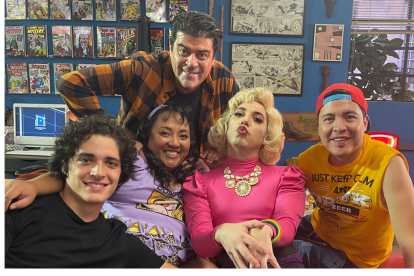 Víctor Aráuz´interpretando a Leandra Alessandra