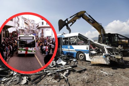 El proceso de chatarrización se lleva a cabo en las cocheras de la Empresa de Pasajeros, en el sur de la capital.