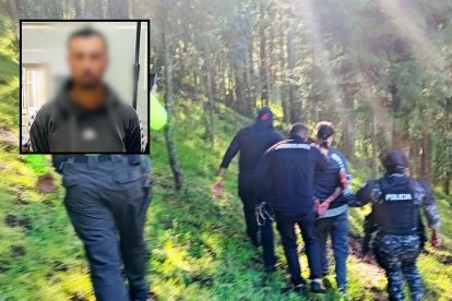 Este hombre es uno de los más buscados de Bogotá, capital de Colombia, según la policía ecuatoriana.