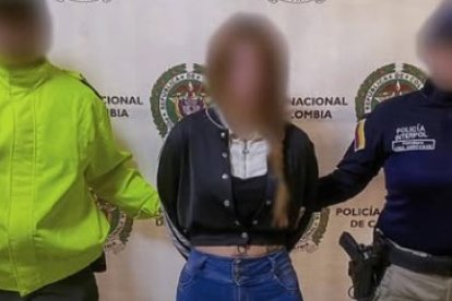 La expareja de Junior Roldán fue capturada por la Dijin de la Policía de Colombia.