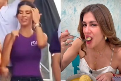 Diana Jácome se desapareció de un mitin político de ADN; y Cristina Reyes se pegó un caldo de bolas.