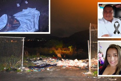 En este lugar, rodeado de basura, fueron hallados enterrados los dos desaparecidos y otra persona, cuya identidad aún se desconoce.