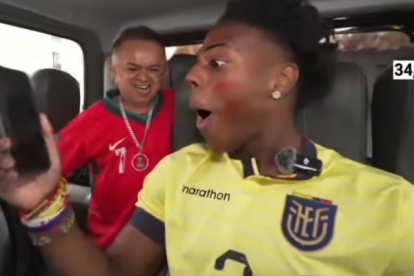 Momento en que Speed se sorprende por la novia de Jorgito.