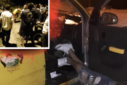 Una de las víctimas quedó con los pies dentro del vehículo.