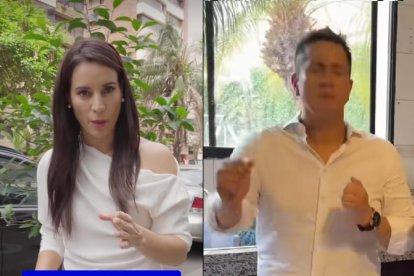 Carla Larrea, candidata a la vicepresidencia; y Lenín Duque, aspirante a la Asamblea.