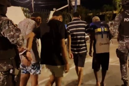 Los cuatro adolescentes que fueron capturados por la Policía.