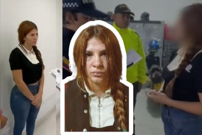 Leidy Restrepo, pareja de Junior Roldán capturada en Medellín, Colombia.