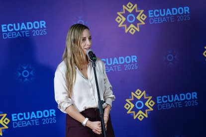 Andrea González fue el binomio de Fernando Villavicencio, asesinado en agosto del 2023.