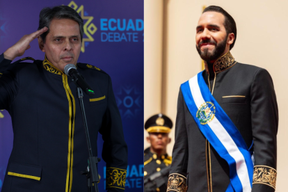 En redes sociales mencionaron que el traje utilizado por el candidato Víctor Arauz, era idéntico al del presidente de El Salvador, Nayib Bukele