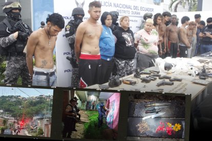 Los detenidos y las evidencias fueron presentados en la Unidad de Vigilancia de Durán.