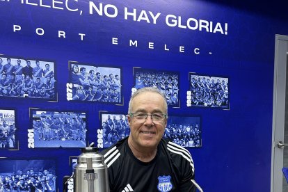 Jorge Célico, nuevo entrenador de Emelec, fue presentado el jueves 23 de enero.
