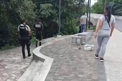 La Policia llegó al lugar para recabar indicios.