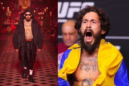 Chito Vera en pleno desfile en París.